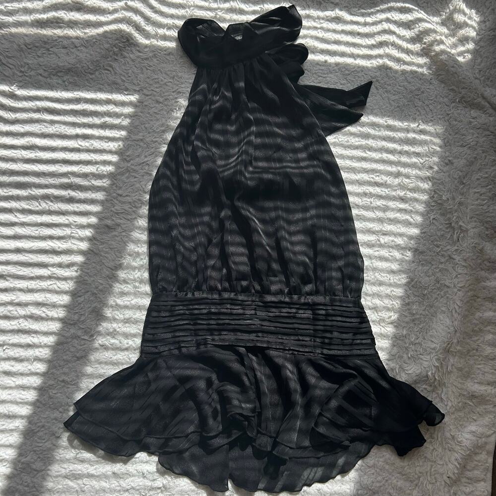 Peppermayo Black Willow Chiffon Mini Dress Size 2